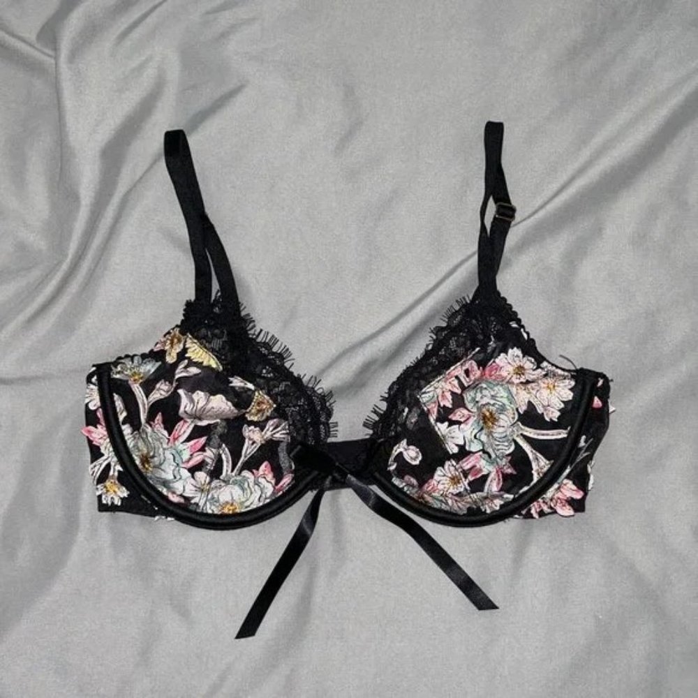 For Love & Lemons | Floral Lace Underwire Bra | Size: S